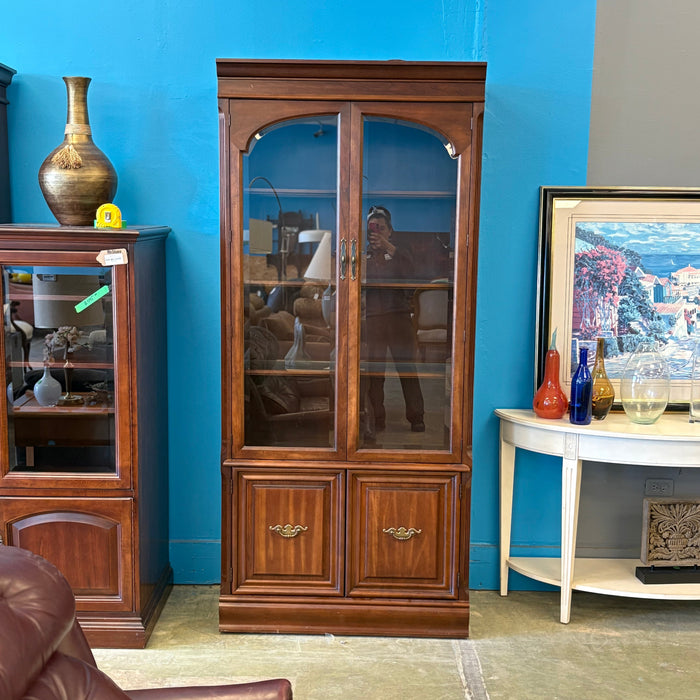 36-Inch Gibbard Soild Cherry Glass Cabinet