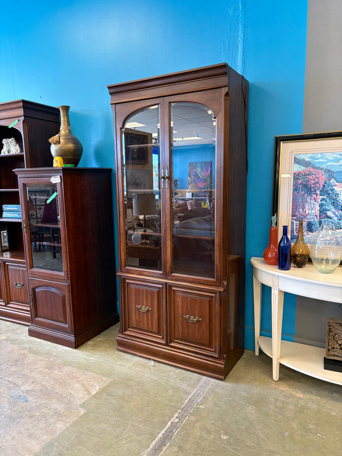 36-Inch Gibbard Soild Cherry Glass Cabinet