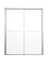 Mirolin Maynor 56" 60" W x 73" H Framed Sliding Bypass Shower Door with Clear Glass, Chrome Trim