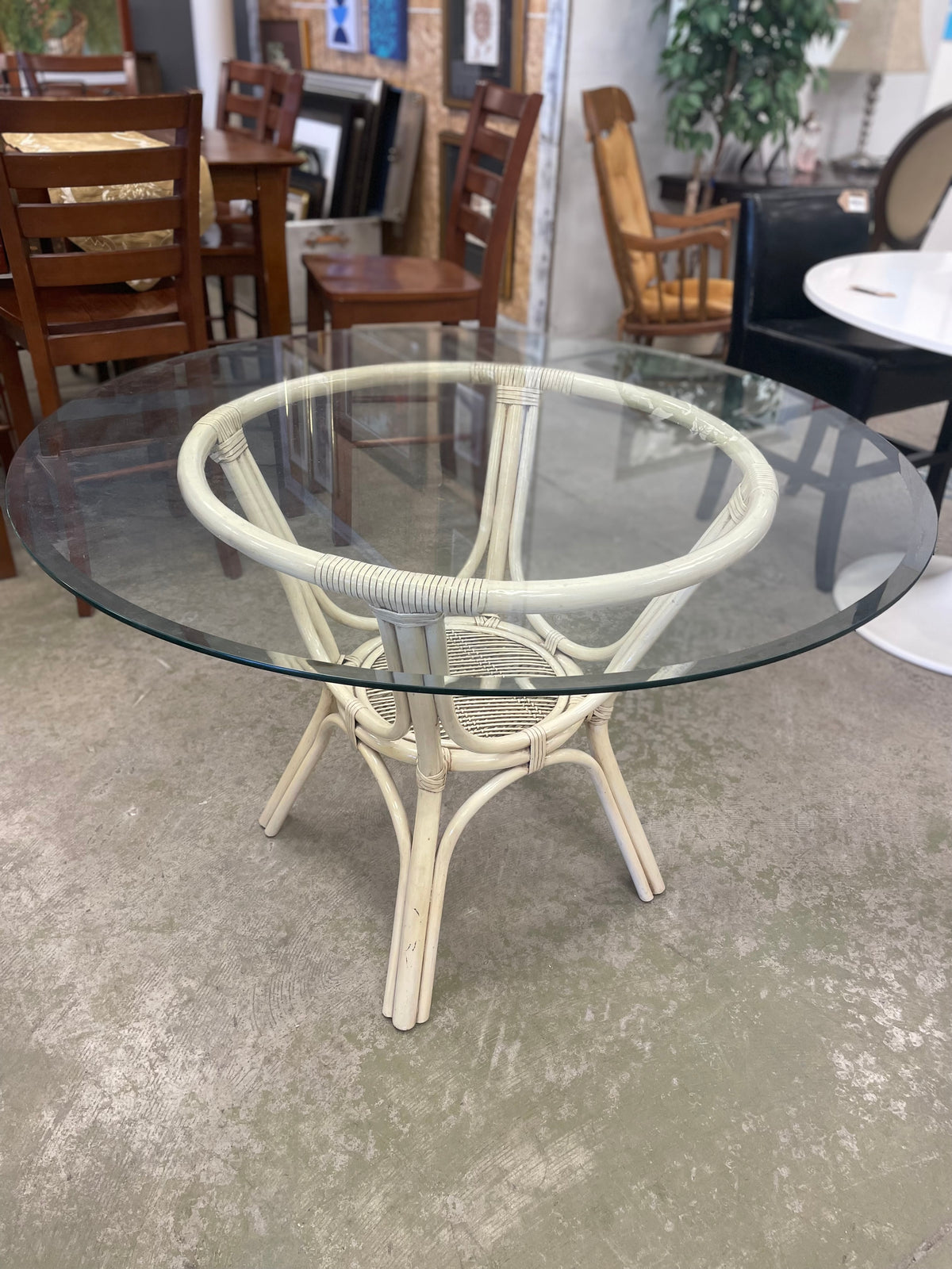 Glass Dining Table Set with 4 Chairs