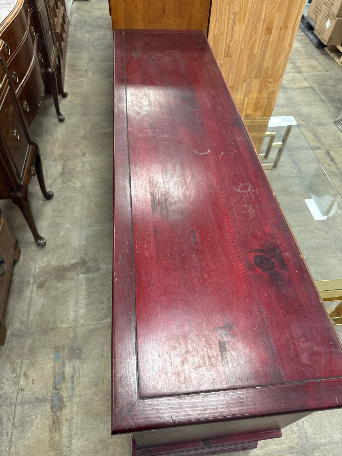 Burgundy 6 Drawer Dresser