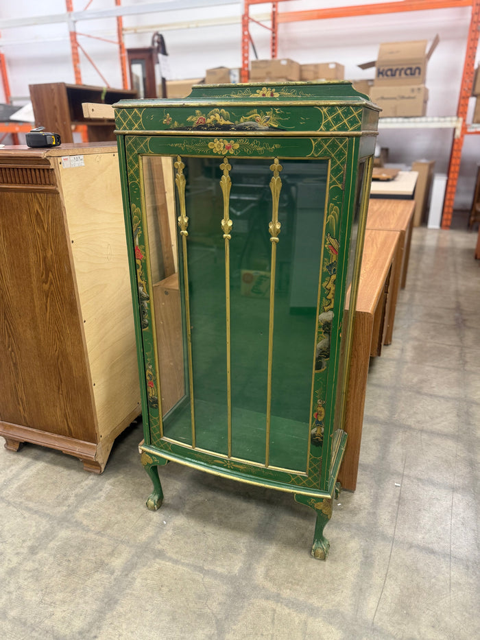 Green Vintage Display Cabinet