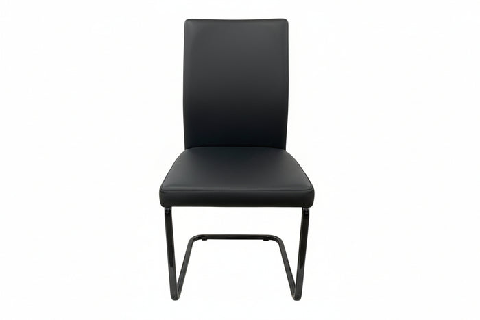 Black Leather Dining Chairs With Metal Legs
