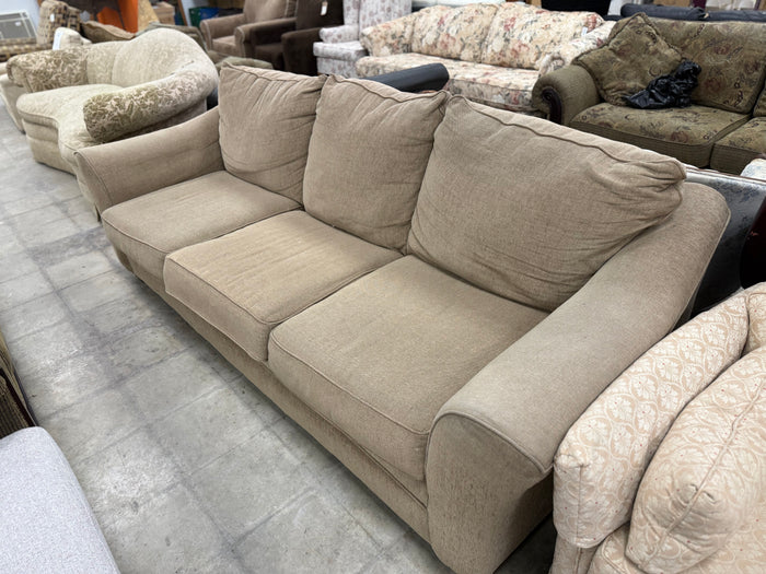 Beige 3-Seater Fabric Sofa