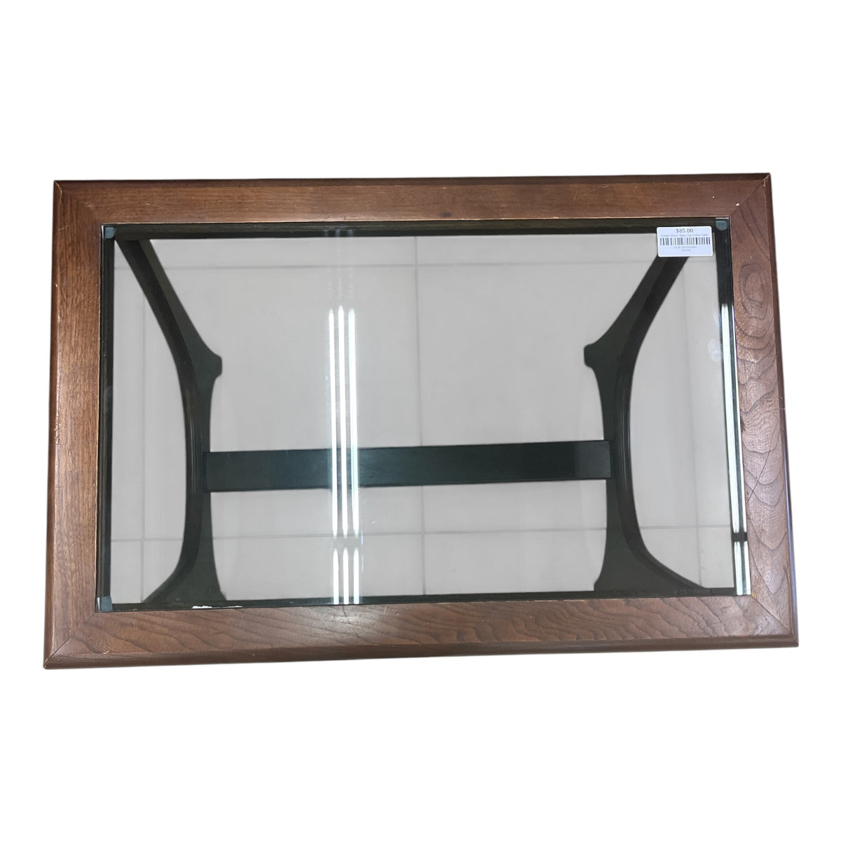 Condo Sized Glass Top Coffee Table