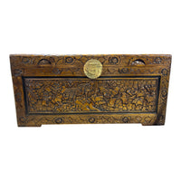 Chinese Hand-Carved Camphor Wood Chest