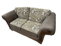 Damask Motif Traditional Styled Loveseat