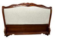 French Louis XV Style Upholstered King Size Bed