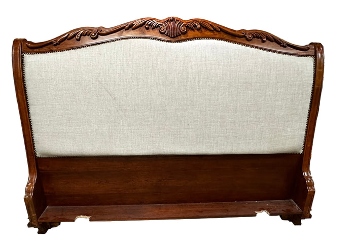 French Louis XV Style Upholstered King Size Bed