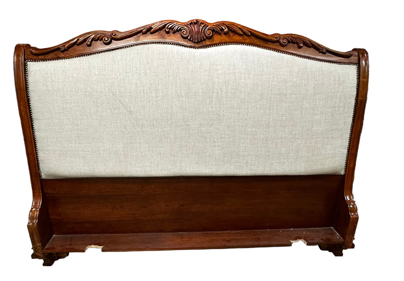 French Louis XV Style Upholstered King Size Bed