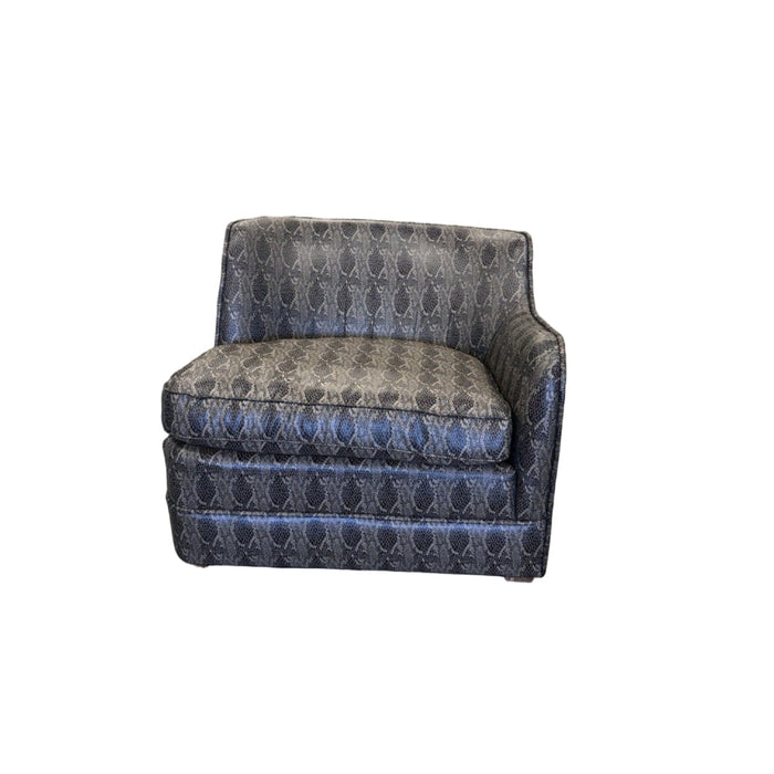 37-Inch Faux Snakeskin Arm Chair
