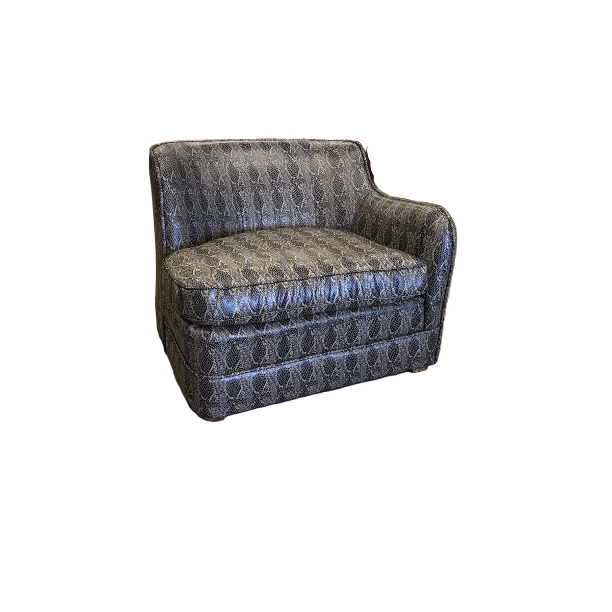 37-Inch Faux Snakeskin Arm Chair