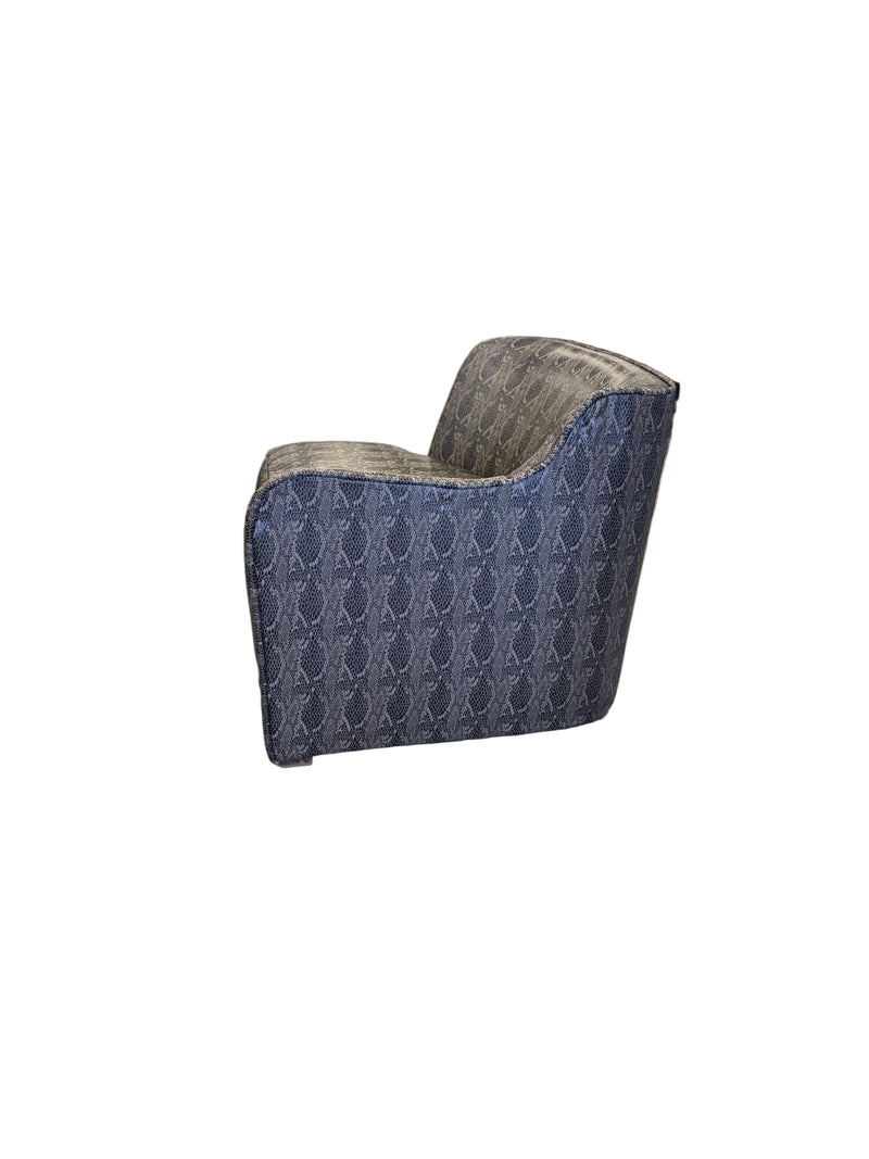 37-Inch Faux Snakeskin Arm Chair