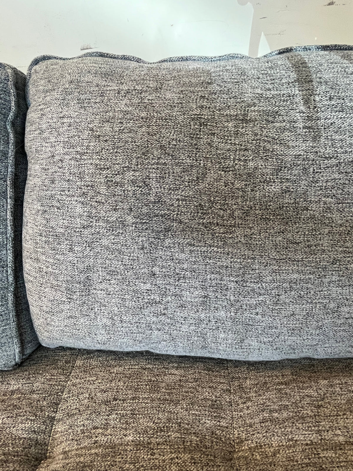 L-Shaped Grey Upholstered Sectional