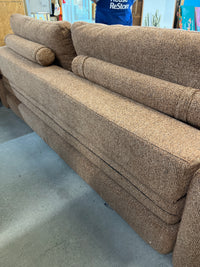 88"W Woven Light Brown Sofa