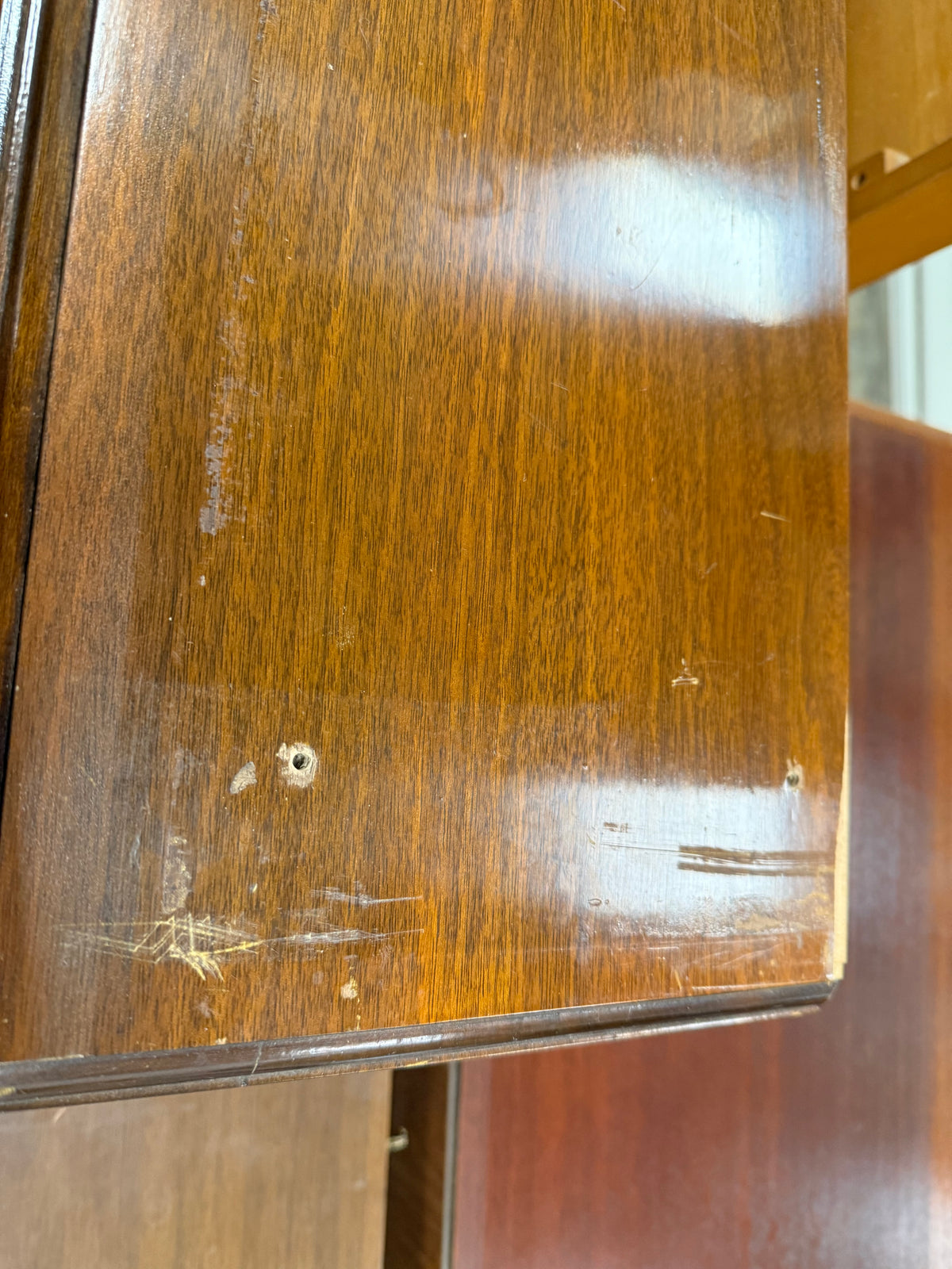 Dark Brown Slant-Front Secretary Desk