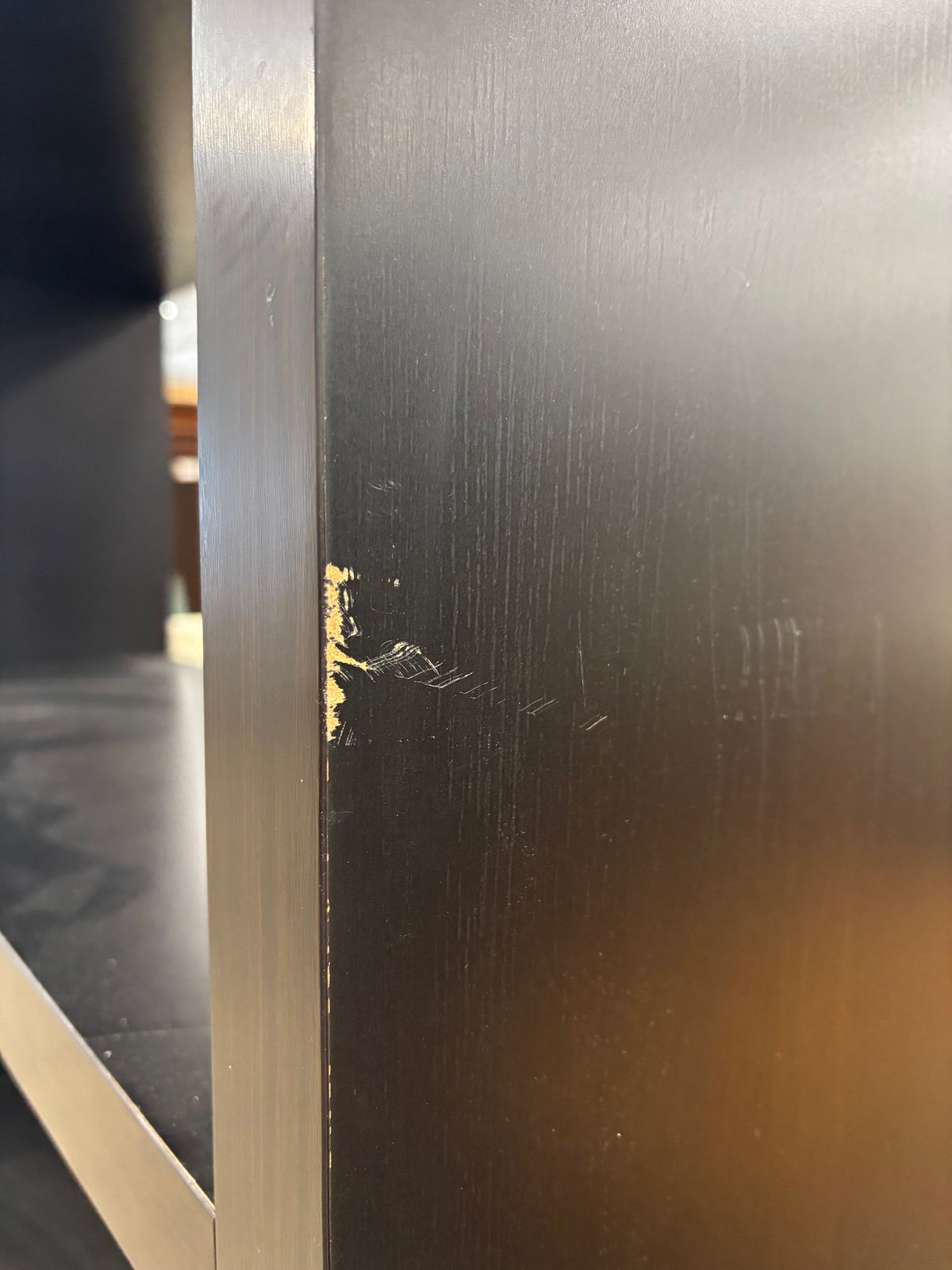 Large Black Open Bookshelf