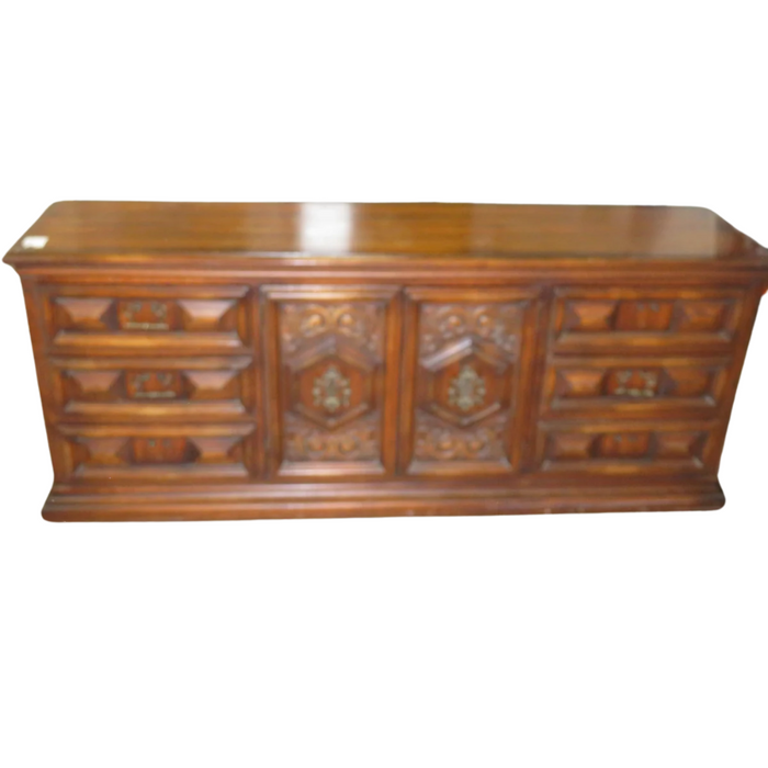 80"W Vintage Solid Wood Side Board