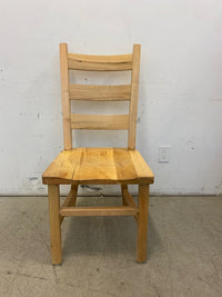 Rustic Round Pedestal Dining Table with Four Chairs