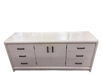 Retro Cream Dresser w. Arched Mirror