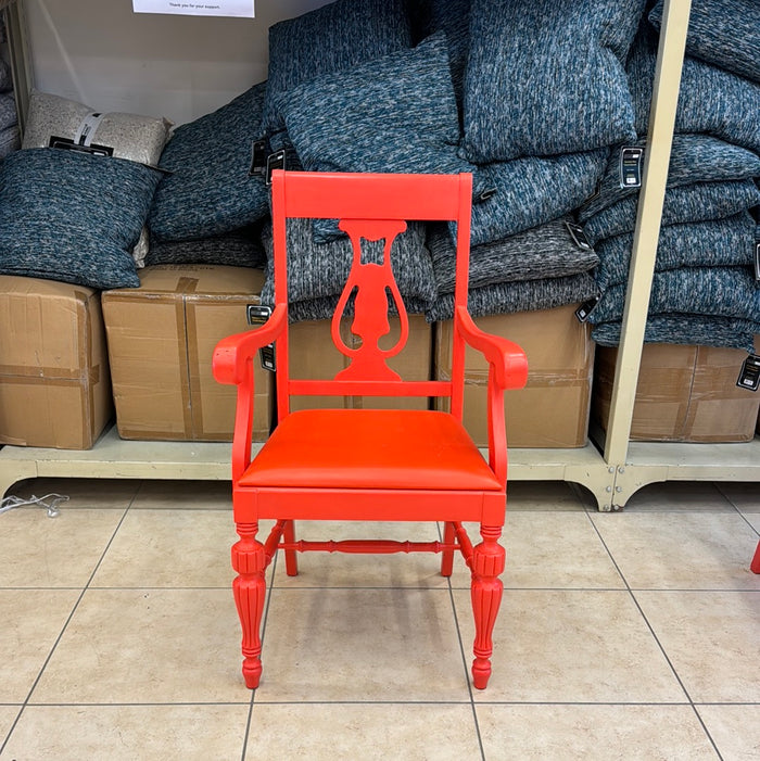 Coral Orange Captain's Chair