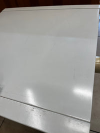 Modern White 1-Drawer Nightstand w/ Open Shelf