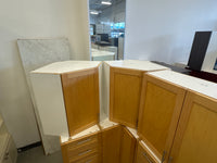 Natural Wood Shaker-Style Cabinets - 17 Pieces