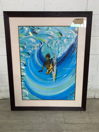 Surfers wave painting