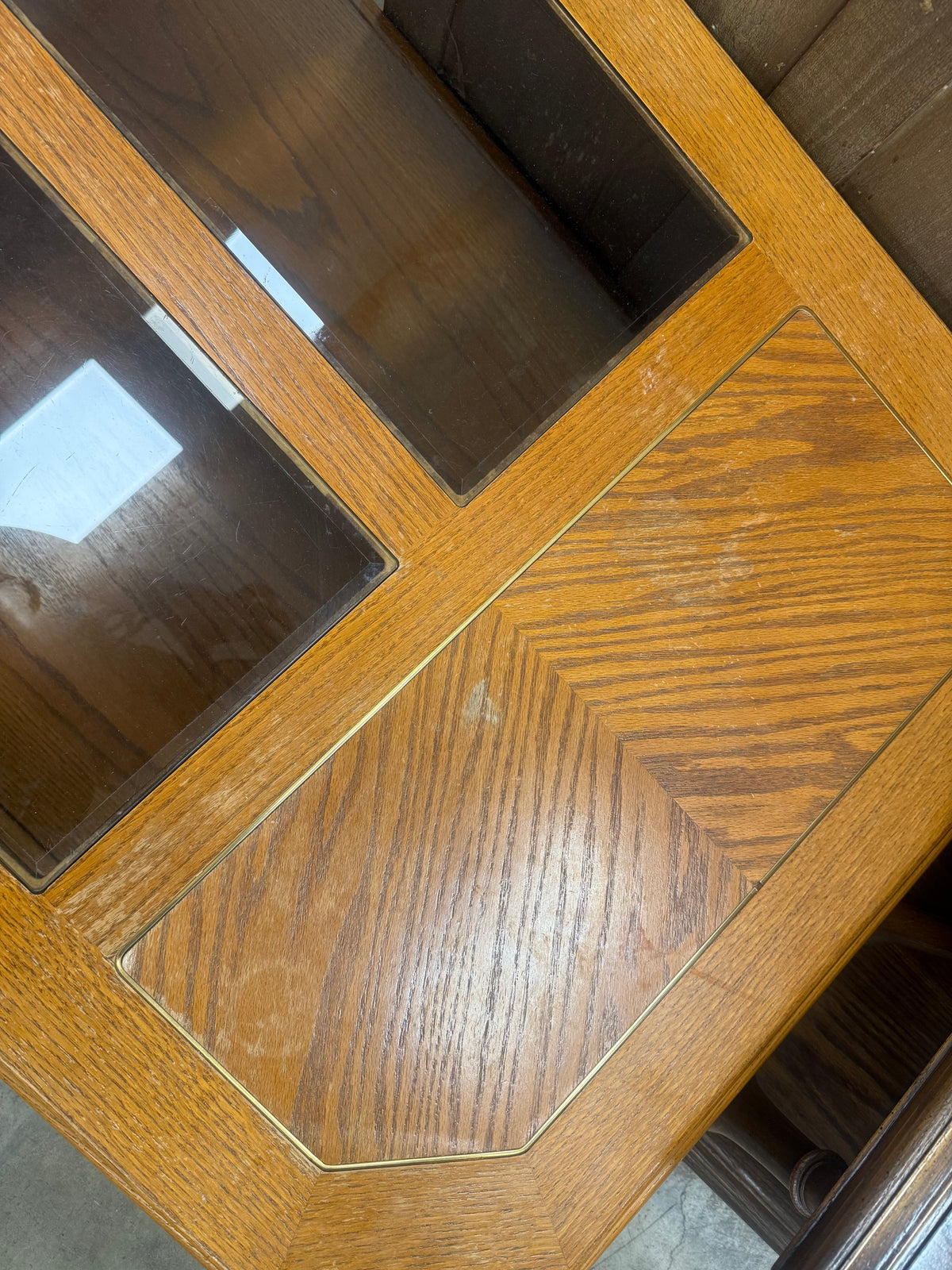 Light Honey Brown Hexagon Shaped Coffee Table