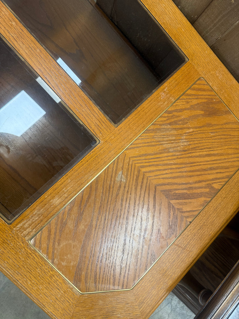 Light Honey Brown Hexagon Shaped Coffee Table