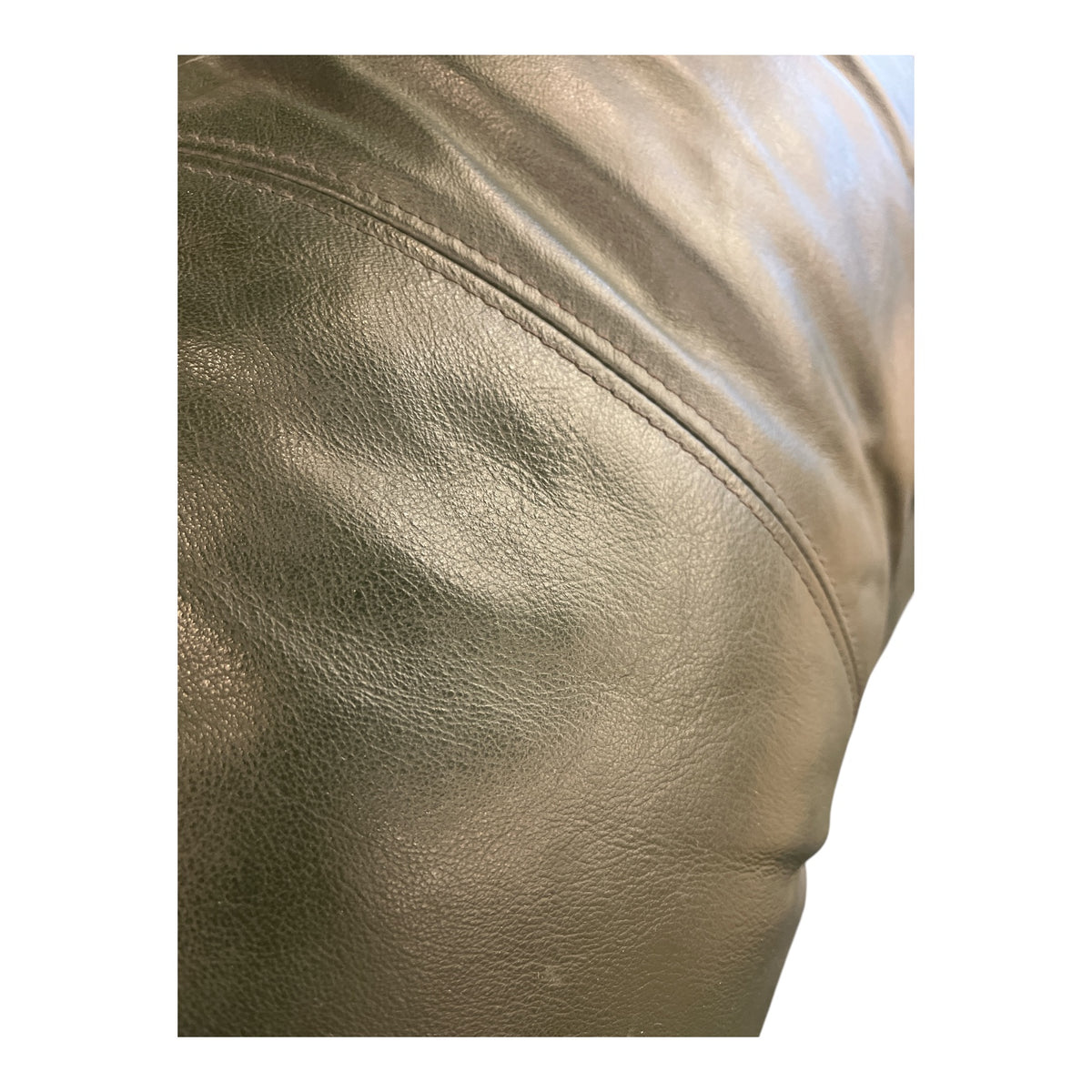 Dark Green Leather Sofa
