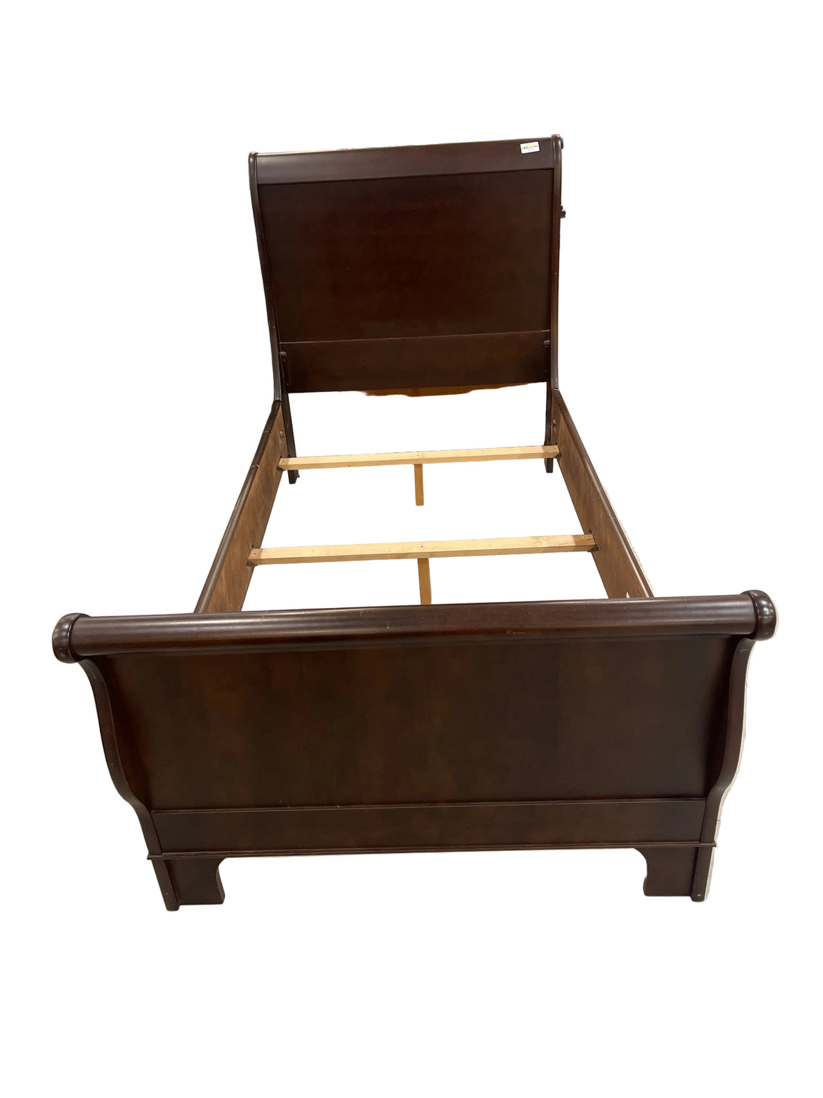 Single Brown Wooden Bedframe