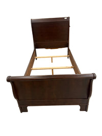 Single Brown Wooden Bedframe