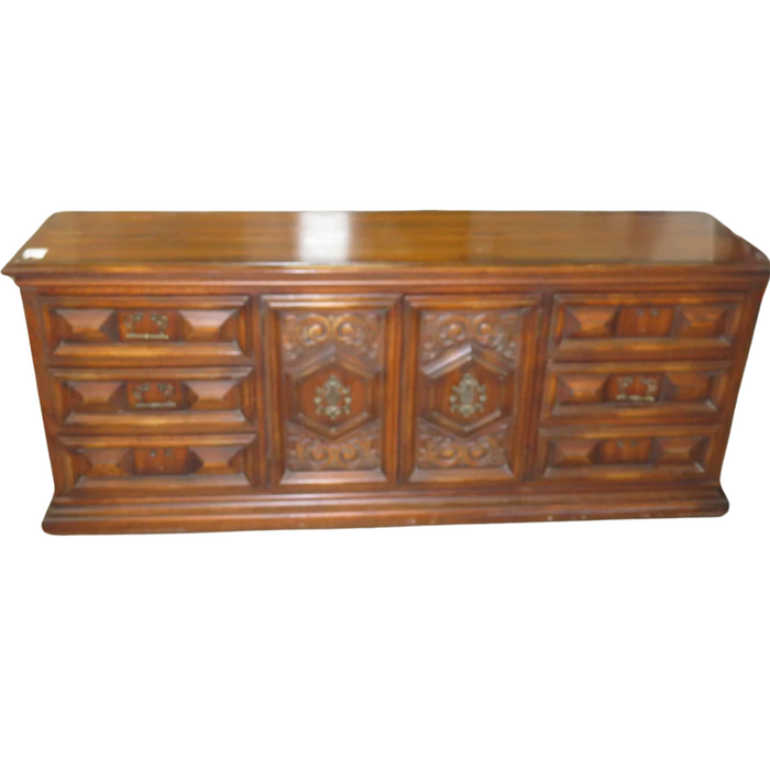 80"W Vintage Solid Wood Side Board