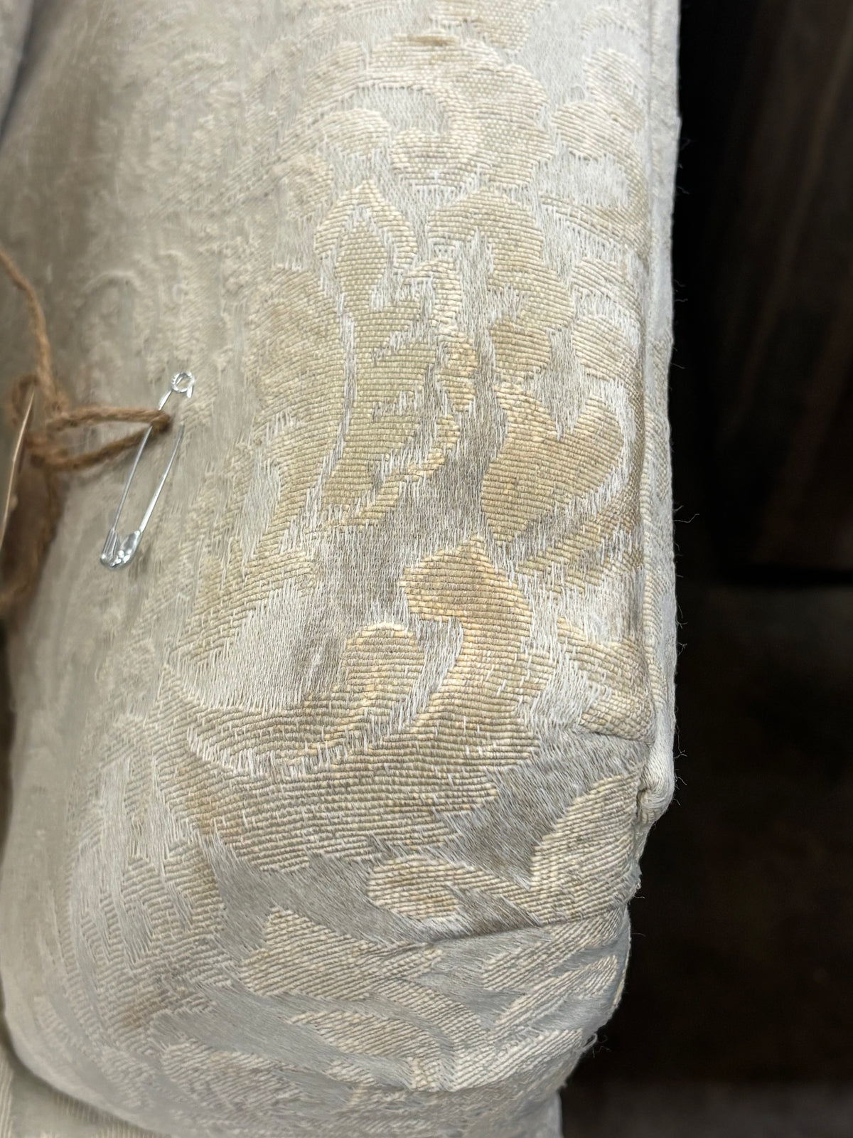 Traditional Cream-Colored Loveseat