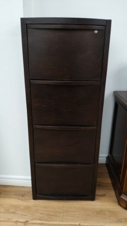 Java 4-Drawer Vertical Wood-Style File Cabinet