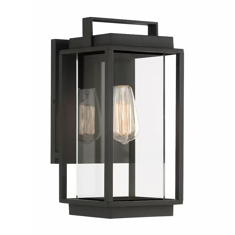 Rockwell 1-Light Outdoor Wall Sconce in Black 39455