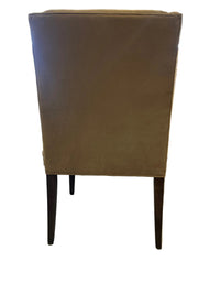Grey Upholstered Wingback Chair