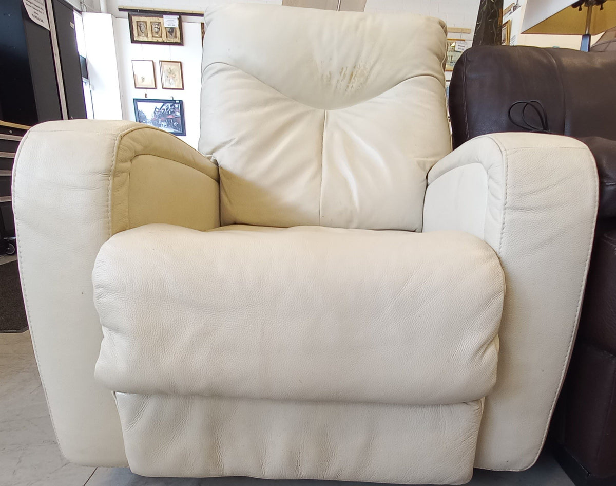 White Single Seat Recliner