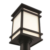 Balmoral LED Outdoor Post Mount Lantern in Black 39642