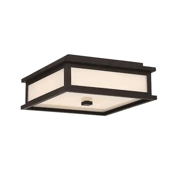 Balmoral LED Outdoor Flush Mount Ceiling Light in Black 39643