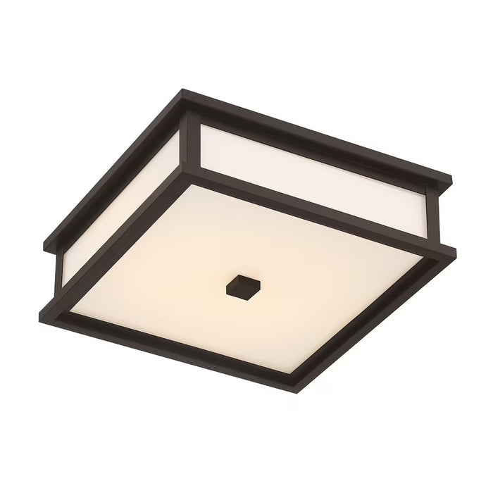 Balmoral LED Outdoor Flush Mount Ceiling Light in Black 39643