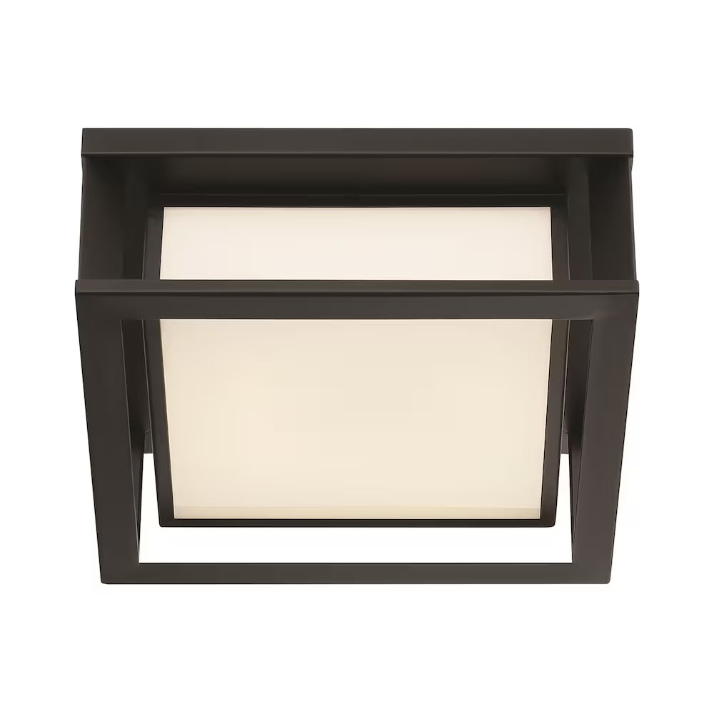 Paxton LED Outdoor Flush Mount Ceiling Light in Black 39653