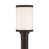 Massey LED Outdoor Post Mount Lantern in Black 39666