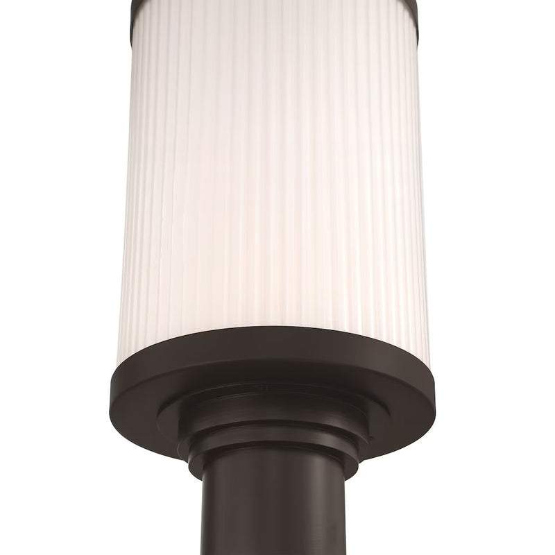 Massey LED Outdoor Post Mount Lantern in Black 39666