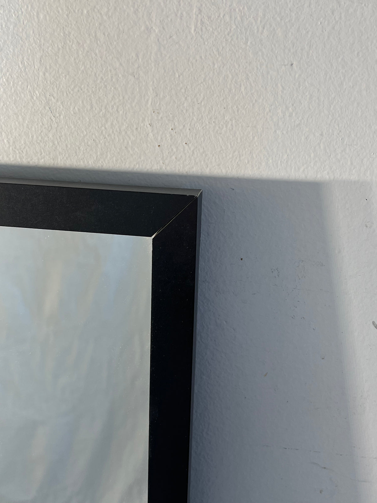 Modern Black Wood Framed Wall Mirror
