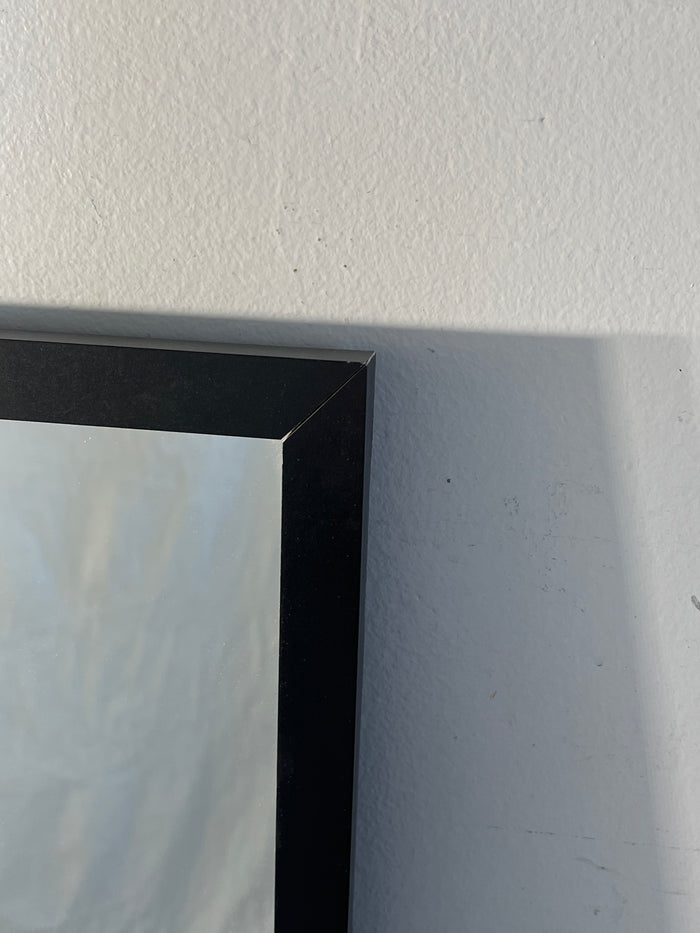 Modern Black Wood Framed Wall Mirror