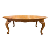 Oak Toned Oval Coffee Table