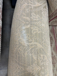 Traditional Accent Chair with Beige and Red Paisley Pattern