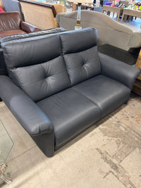 63 inch Black Leather Loveseat Sofa*